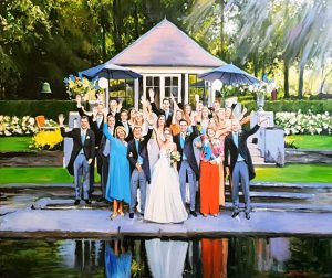 Romantische trouwerij in Hout, 100x120cm, Rob Jacobs